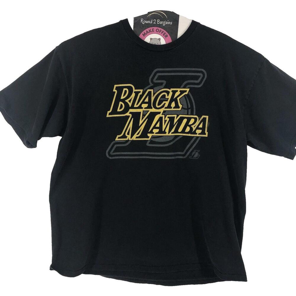 Vtg Kobe Bryant Black Mamba Double-Sided Majestic T- Shirt 2Xl La Lakers